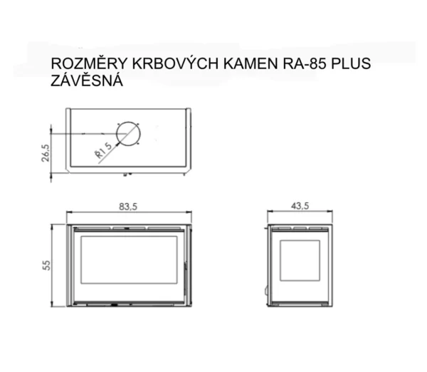 Krbová kamna RA-85 Plus